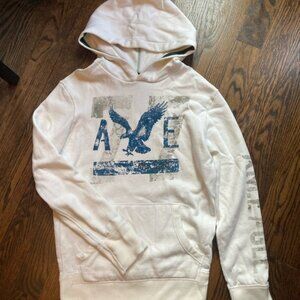 American Eagle Fleece pull over hoodie sweater size XS -(oversized style!
